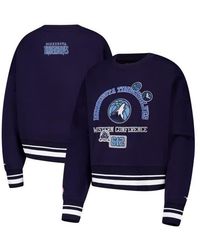 Pro Standard - Minnesota Timberwolves Area Code Cropped Pullover Sweatshirt - Lyst