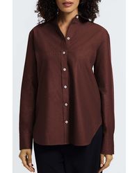 Foxcroft - Meghan Solid Cotton Button-Up Shirt - Lyst