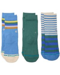 Stance - Kids' Assorted 3-Pack Stripe & Solid Crew Socks - Lyst