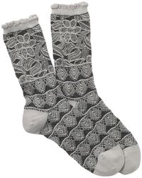 Natori - Lace Trellis Crew Socks - Lyst