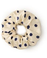 OLAH - Polka Dot Silk Scrunchie - Lyst