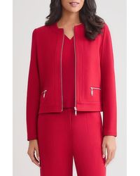 Misook - Front Zip Ponte Jacket - Lyst