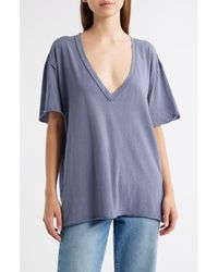 Free People - Nina V-Neck Cotton T-Shirt - Lyst