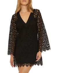 Trina Turk - Chateau Long Sleeve Lace Cover-up Dress - Lyst