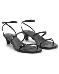 Mango - Strappy Kitten Heel Sandal - Lyst
