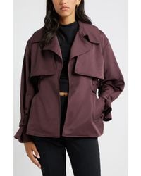Open Edit - Exaggerated Crop Trench Coat - Lyst