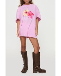 Princess Polly - Hibiscus Haven Oversize Organic Cotton Graphic T-Shirt - Lyst