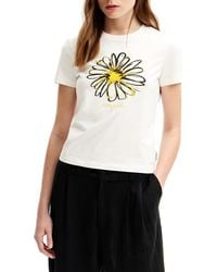 Desigual - Daisy Embroidered Cotton Graphic T-shirt - Lyst