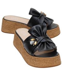 Prologue Shoes - Shara Braided Bow & Bee Buckle Platform Sandal - Lyst