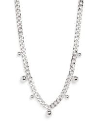 Open Edit - Orb Drop Curb Chain Necklace - Lyst