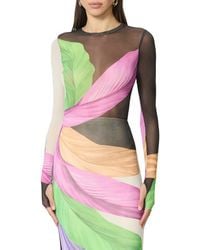 AFRM - Kaylee Print Mesh Top - Lyst