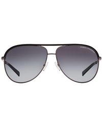ARMANI EXCHANGE - 61Mm Gradient Aviator Sunglasses - Lyst