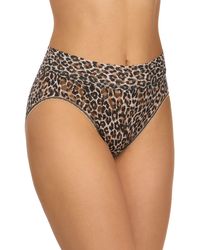 Hanky Panky - Leopard Print Signature Lace French Briefs - Lyst
