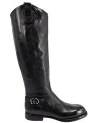Madison Maison - Leather Side Zip Knee High Boot - Lyst
