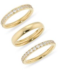 Nordstrom - Set Of 3 Waterproof Cubic Zirconia Stackable Rings - Lyst