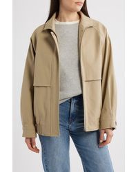 Mango - Oversize Cotton Blend Jacket - Lyst
