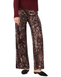 Karen Kane - Velvet Burnout Wide Leg Pants - Lyst