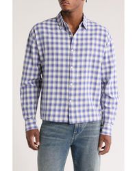PacSun - Spring Plaid Long Sleeve Cotton Button-Up Shirt - Lyst