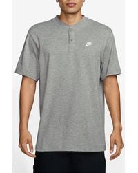 Nike - Club Short Sleeve Cotton Henley - Lyst