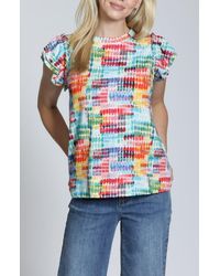 Apny - Double Ruffle Cap Sleeve Top - Lyst