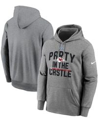 Nike Super Bowl Lvii Tech (nfl Kansas City Chiefs) Pullover Crew In Grey,  in Blue for Men