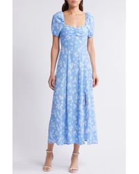 & Other Stories - & Floral Puff Sleeve Midi Dress - Lyst