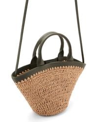Mango - Small Raffia Bucket Bag - Lyst