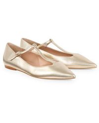 LK Bennett - Drew T-Bar Pointed Toe Flat - Lyst