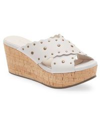 Chocolat Blu - Studded Platform Wedge Sandal - Lyst