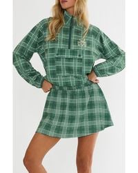 Beach Riot - Atticus Plaid Quarter Zip Pullover Jacket - Lyst