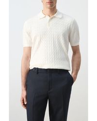 Mango - Cable Stitch Polo Sweater - Lyst
