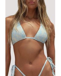 Stone Fox - Flores Triangle Bikini Top - Lyst