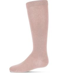 Memoi - Ribbed Classic Solid-Color Knee High Sock - Lyst