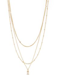 BP. - Layered Rhinestone Pendant Necklace At Nordstrom - Lyst