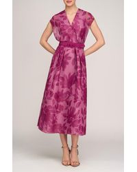 Kay Unger - Brigid Floral Belted Cocktail Dress - Lyst