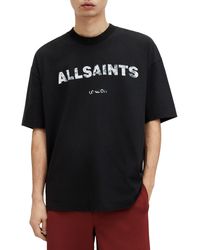 AllSaints - Flocker Oversize Graphic T-shirt - Lyst