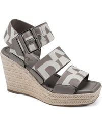 DKNY - Caylee Platform Wedge Sandal - Lyst