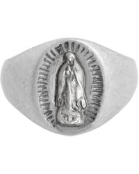 AllSaints - Saint Sterling Silver Signet Ring - Lyst