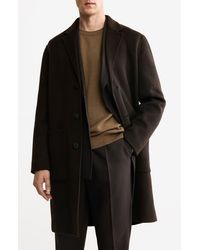 Mango - Handmade Wool Blend Melton Overcoat - Lyst
