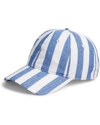 Echo - Cassis Stripe Cotton Baseball Cap - Lyst