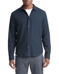 Vince - Brushed Cotton & Wool Button-up Shirt - Lyst