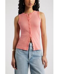Open Edit - Rib Button-Up Tank - Lyst