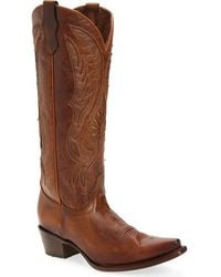 Circle - Embroidered Knee High Western Boot - Lyst