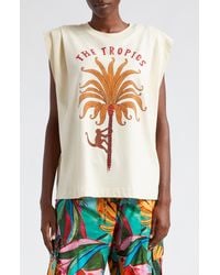 FARM Rio - The Tropics Cotton Graphic Muscle T-shirt - Lyst