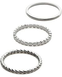 Ana Luisa - Adrianna Set Of 3 Band Rings - Lyst