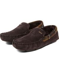 Barbour - Barbour Monty Brown Suede Slippers - Lyst