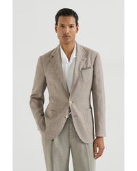 Brunello Cucinelli - Linen And Silk Single-Breasted Jacket - Lyst