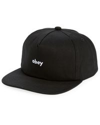 Obey - Logo Snapback Baseball Cap - Lyst