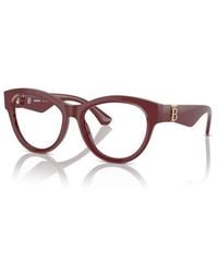 Burberry - 53Mm Round Optical Glasses - Lyst