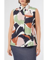 Marina Rinaldi - Conico Cotton Poplin Button-Up Shirt - Lyst